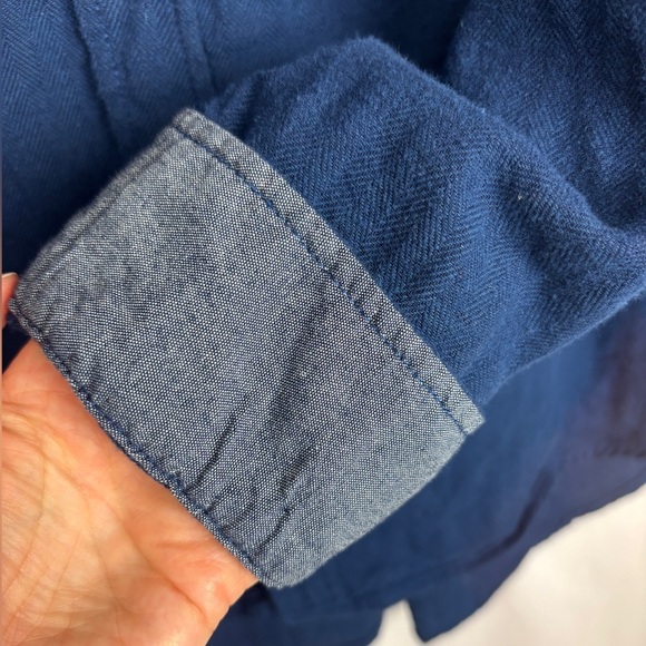 Woolrich Men's 2XL Flannel Jacket Pockets Thick Cotton Navy Gorpcore Outdoors - Picture 6 of 10